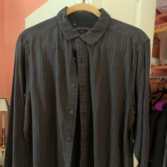 John varvatos black burrow down shirt - medium - Picture 3 of 4